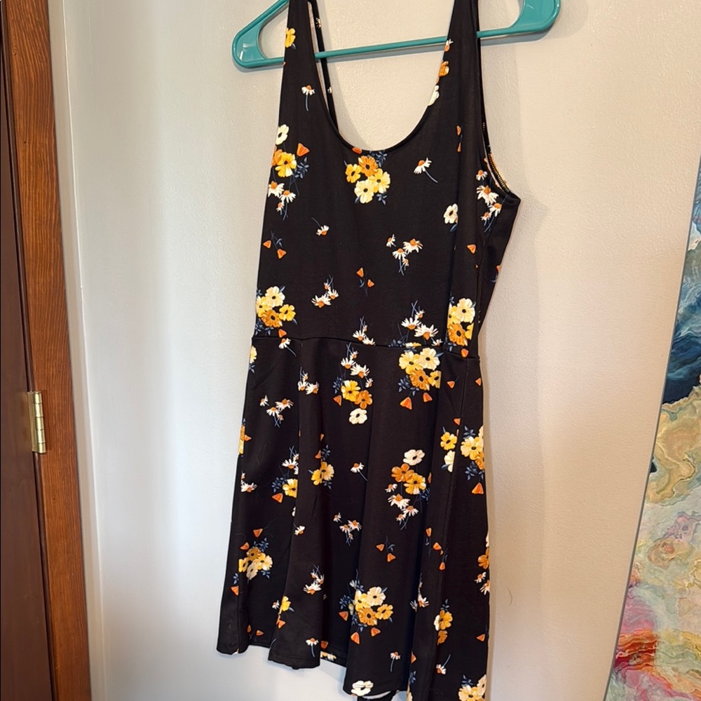 Floral Black Dress